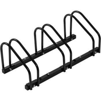 Stella di Supporto Biciclette 3x – Montaggio a Terra/Muro – Design Nero