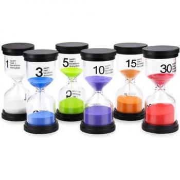 Schreibtischzeitgeber Sanduhr – 10/15/30 min – Sanfte Bürsten – Trendige Wohnaccessoires