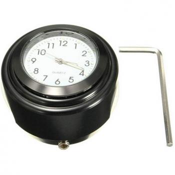 Harley-Compatible Waterproof Handlebar Temp & Time Gauge