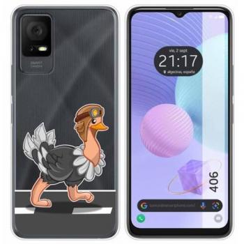 Funda Silicona con Diseño Avestruz para TCL 406