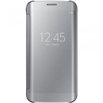 Samsung Schutzhülle Clear View für Galaxy S6 Edge, Silber
