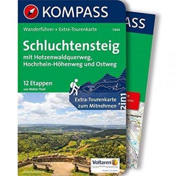 Schluchtensteig, mit Hotzenwaldquerweg, Hochrhein-Höhenweg und Ostweg: Wanderführer mit Extra-Tourenkarte, 12 Tagesetappen, GPX-Daten zum Download. (KOMPASS-Wanderführer, Band 5444)