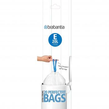 Brabantia PerfectFit Rullo di Sacchetti per Smaltimento 20L – Bianco