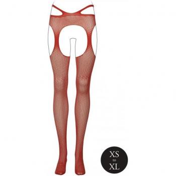 Rote Suspender Strumpfhose