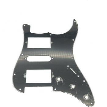 11-Hole Electric Guitar Pickguard 3 Ply SSS SSH HSH Compatible White & Black