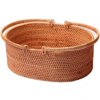Cesta de mimbre para almacenamiento de frutas