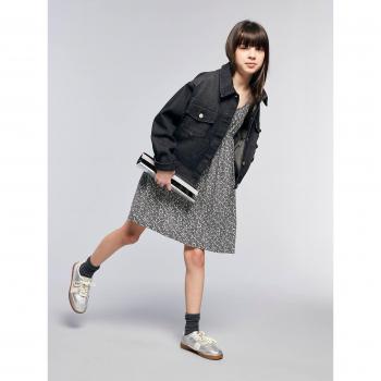 Girls' Oversized Denim Jacket (Grey) – JONEN, Size 7/8Y