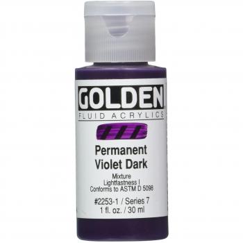 Golden Fluid Acrylic Paint 1 oz Permanent Violet Dark