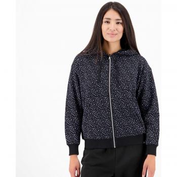 Chemise à capuche Up Stamps pour femmes, noir, grande taille