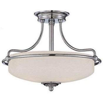 Griffin Deckenleuchte von Quoizel, 43,2 x 43,2 x 30,5 cm, Chrom