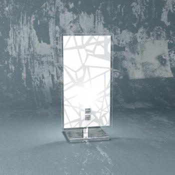 Lampada Abatjour Stripes Vetro Bianco 1123-P