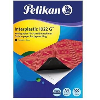 PAPEL CARBON PELIKAN NEGRO INTERPLASTIC DIN A4 CAJA DE 100 HOJAS