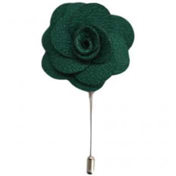 Natural Green Handmade Flower Lapel Pin