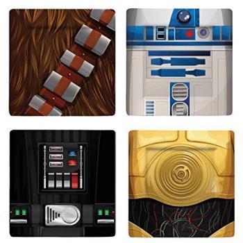 Piatta Set a Tema Star Wars: Chewbacca, R2‑D2, C‑3PO, Darth Vader (Quattro)