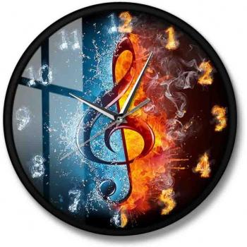Horloge Yin Yang Feu & Eau