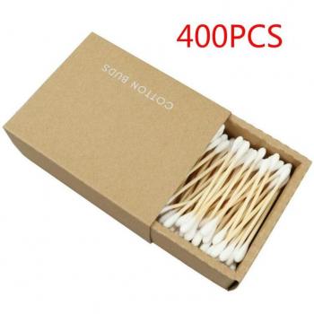 Bastoncillos de algodón para limpieza de nariz y orejas, 400 unidades