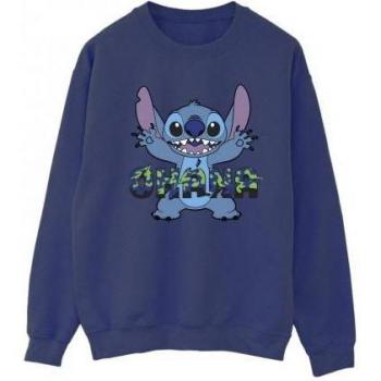 Sweatshirt Disney Lilo e Stitch Ohana Blu per Donne