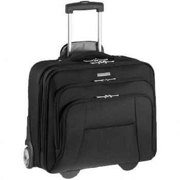 D & n Business & Travel 2‑Rolletrolley – 41 cm mit Laptopfach, Schwarz (Herren)