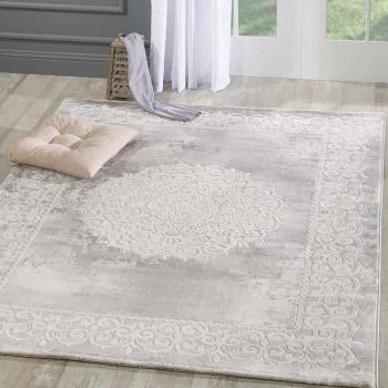 Gris Clair Rectangle Tapis Balrod 40x60 – Style Oriental