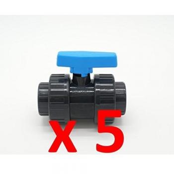Lot de 5 Vannes PVC à Boisseau Démontables