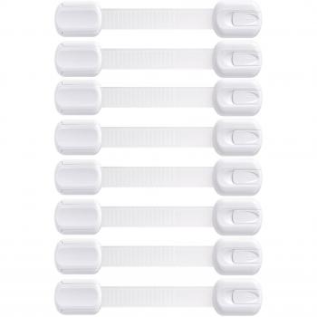 KidShield™ No‑Tools Cabinet Lock Kit – 8 Pack