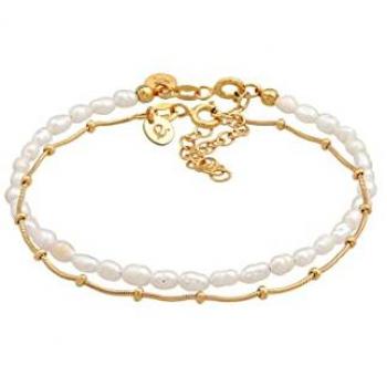 Elli Armbänder „Kugelkette“ – 2‑er Set aus 925 Silber für Frauen