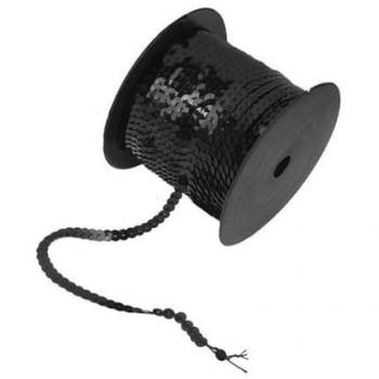 Nastro Glitter Paillettes Nero 3 Metri Set di 3 Pezzi