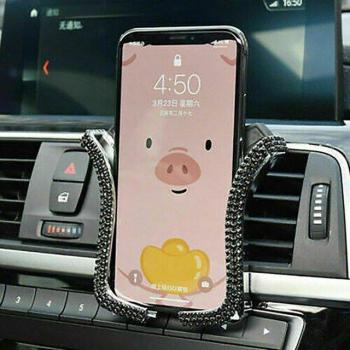 Soporte para teléfono móvil con clip ajustable para ventilación de aire en coche