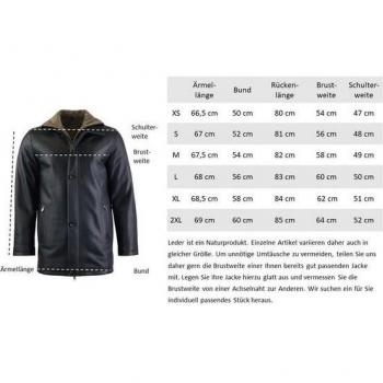 RICANO Jemenez Lamm-Nappa Jacke mit abnehmbarem Kunstfell‑Einzug