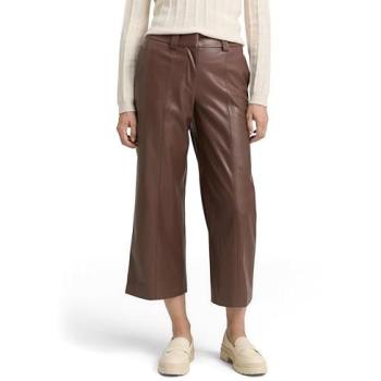 TOM TAILOR Herren‑Style Culotte – Lederoptik, Braun, 38/L28