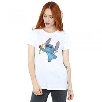 White Love Heart Stitch T-Shirt, Disney Women's 3XL