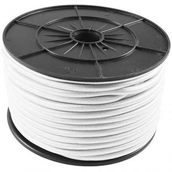 Bandera elástica 8 mm (blanco/azul) – Paquete rollo 50 m