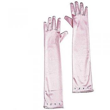 Satin Kinderhandschuhe Extra Lang – Rosa, Widdmann