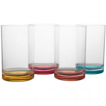 Gimex Wasserglas Set – 4er‑Pack, Farbpalette
