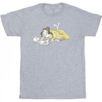 Disney Camiseta Belle: Manga Larga, Algodón, Belleza & Bestia