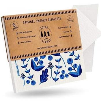 SUPERSCANDI Blueberry Biodegradable Sponge Cloths