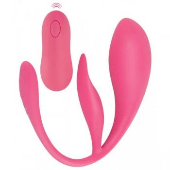 Vibromasseur Sweet Smile Double Plaisir avec Télécommande
