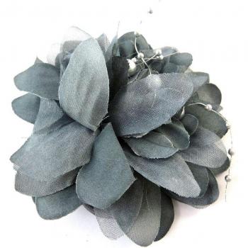 Broche de diseño 'Scarlett' gris 90 mm