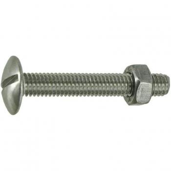 Boulon poêlier VYNEX 5 × 30 mm – Inox A2, Tête ronde large (12 pièces)
