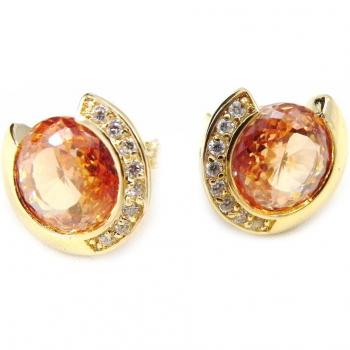 Amber 'Sissi' Gold Plated Earrings