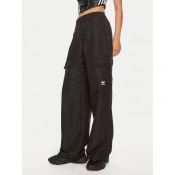 Black Long-Woven Cargo Pants by Adidas Essentials