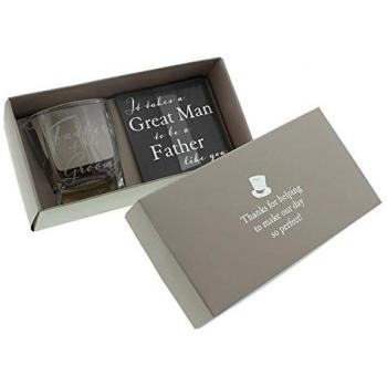 Groom’s Father Whisky Glass & Coaster Duo – Amore by Juliana WG572