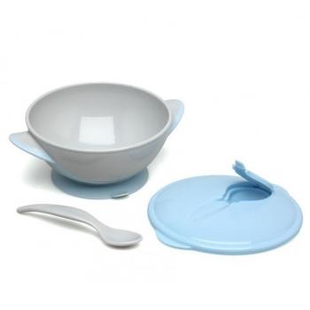 Cuenco Antivuelco con Ventosa y Cuchara Kiokids