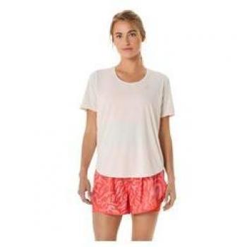 Asics Road V Neck XS Donna Maglia Running Beige