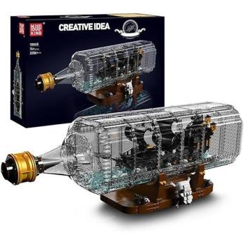 Kit di Costruzione Modello Nave Pirata in Bottiglia