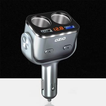 Car Lighter Dual USB Fast Charger with Display