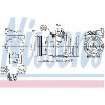 NISSENS 89153 Compresor de Aire Acondicionado 10PA17C