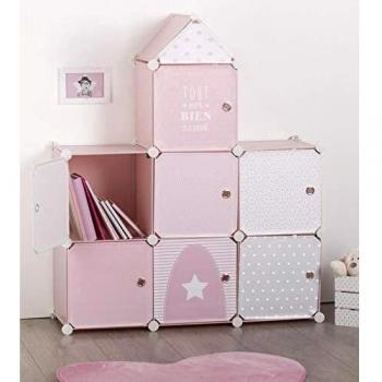 Étagère Atmosphera Pink Castle Enfant Modulaire polypropylène (95,5 x 32 x 109 cm)