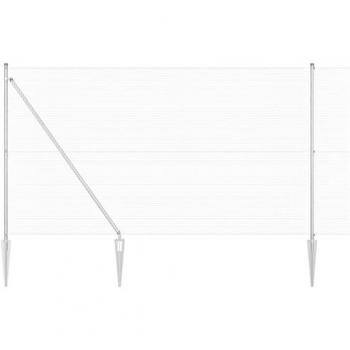 Poteaux de Clôture Acier Galvanisé Vidaxl 1,6 m × 10 m – 7 unités