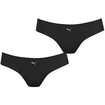 PUMA Women's Brazilian G-String Panties, Black, XL